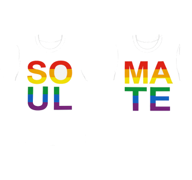 Μπλουζάκι ζευγαριού lgbt Ψυχή Συναντήσεως - TenStickers