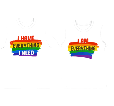 Μπλουζάκι ζευγαριού lgbt Έχω όλα όσα χρειάζομαι - TenStickers