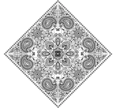μπλουζάκι με πλακάκια paisley - TenStickers