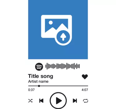 Spotify με κείμενο και μπλουζάκι εικόνας - TenStickers
