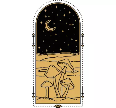 μανιτάρι σε μπλουζάκι σχεδιασμού τοπίου - TenStickers