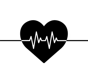 Heartbeat μοντέρνο μοτίβο που ταιριάζει πουκάμισα για ζευγάρια - TenStickers