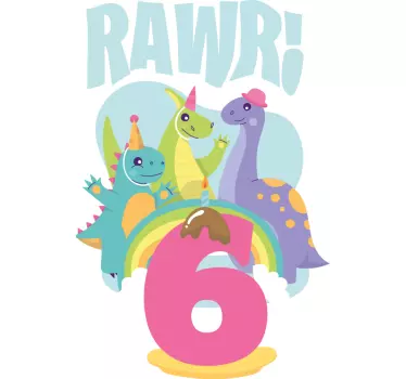 Παιδικό πουκάμισο rawr dino party - TenStickers