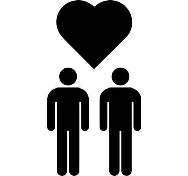 μοβ μπλουζάκι gay love μοτίβα - TenStickers