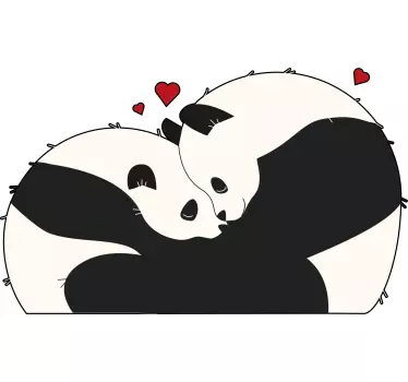 αγκαλιάζει τα ασορτί πουκάμισα του panda για ζευγάρια - TenStickers
