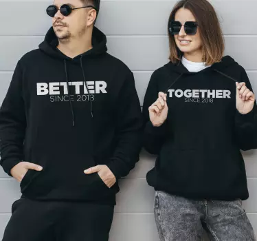 καλύτερο togheter ζευγάρι t-shirt - TenStickers