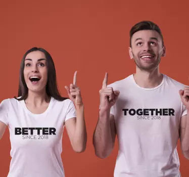 καλύτερο togheter ζευγάρι t-shirt - TenStickers