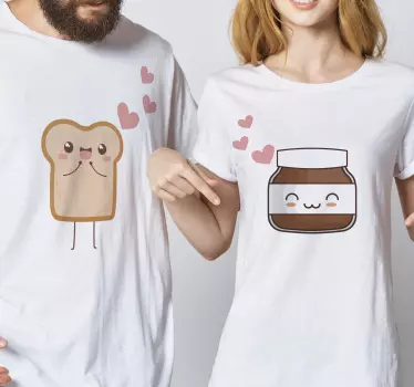 πουκάμισα ψωμιού και nutella για ζευγάρια - TenStickers
