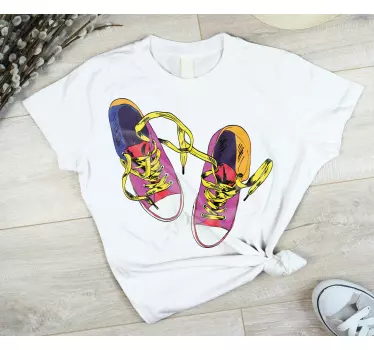 Converse εικονογράφηση t-shirt παπουτσιών 80s - TenStickers
