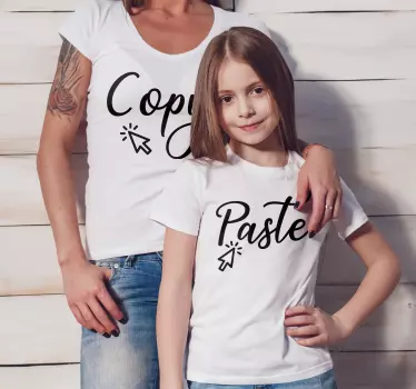 «copy paste» πουκάμισο μητέρας και κόρης - TenStickers