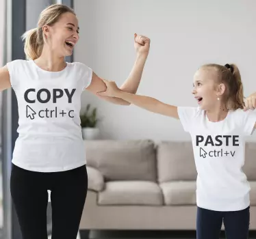 Copy paste πουκάμισο μητέρα και κόρη πουκάμισο - TenStickers