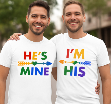 Μπλουζάκι ζευγαριού lgbt «Αυτός είναι δικός μου» - TenStickers