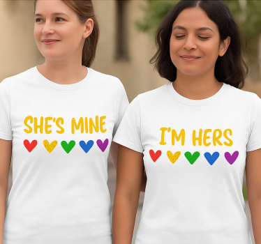 Μπλουζάκι ζευγαριού lgbt Αυτή είναι δική μου - TenStickers