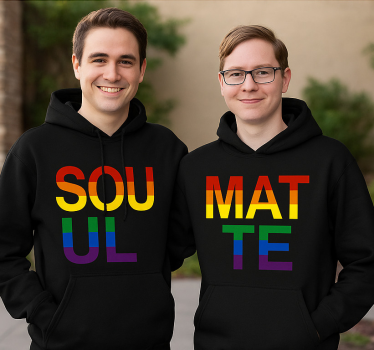 Μπλουζάκι ζευγαριού lgbt Συντρόφου ψυχής - TenStickers