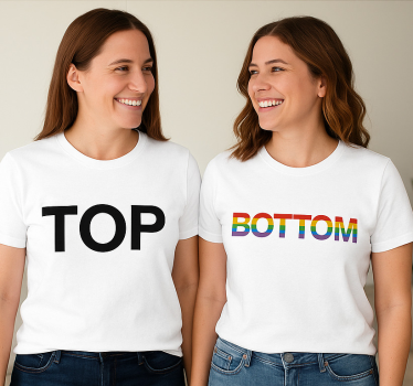 Μπλουζάκι ζευγαριού lgbt Κορυφή Κάτω - TenStickers