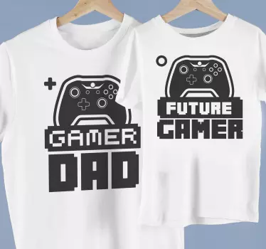 μπαμπάς και γιος gamers πατέρας και γιος που ταιριάζουν πουκάμισα - TenStickers