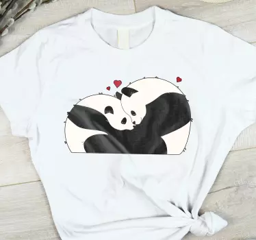 αγκαλιάζει τα ασορτί πουκάμισα του panda για ζευγάρια - TenStickers