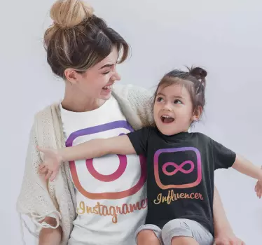 μπλουζάκι για τη μητέρα και τα παιδιά του instagram - TenStickers