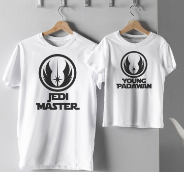 Jedi master πατέρας και γιος που ταιριάζουν πουκάμισα - TenStickers