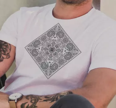 μπλουζάκι με πλακάκια paisley - TenStickers