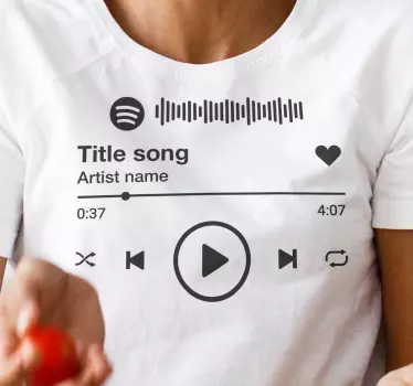 μπλουζάκι spotify music play - TenStickers