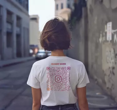 Μπλουζάκι instagram qr κωδικός - TenStickers