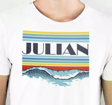 T-shirt εξατομικευμένα ρετρό κύματα - TenStickers