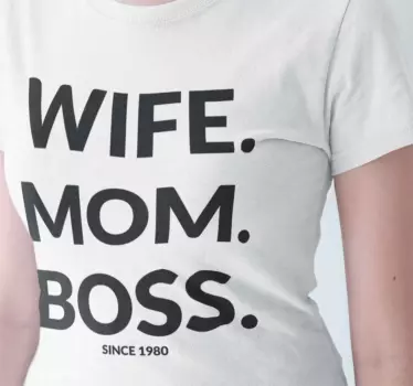 μπλουζάκι σύζυγος mom boss - TenStickers