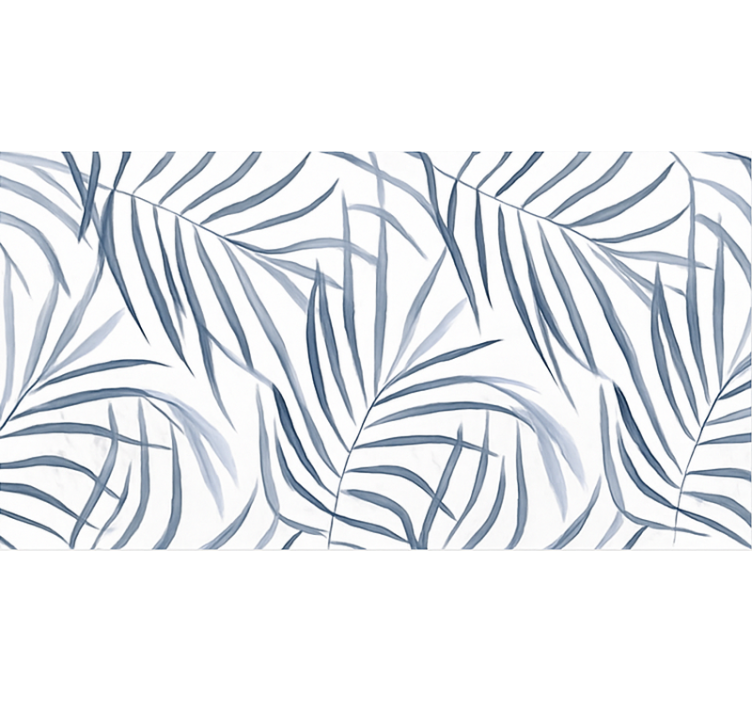 mπλε xαλί σχέδιο με λεπτά φύλλα - TenStickers