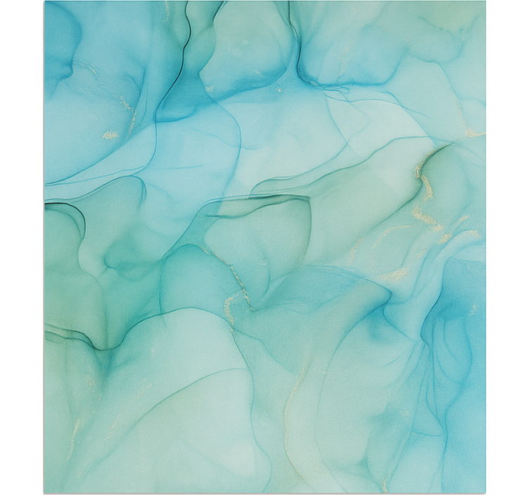 Μαρμάρινο χαλί βινυλίου εφέ τυρκουάζ κύματος - TenStickers