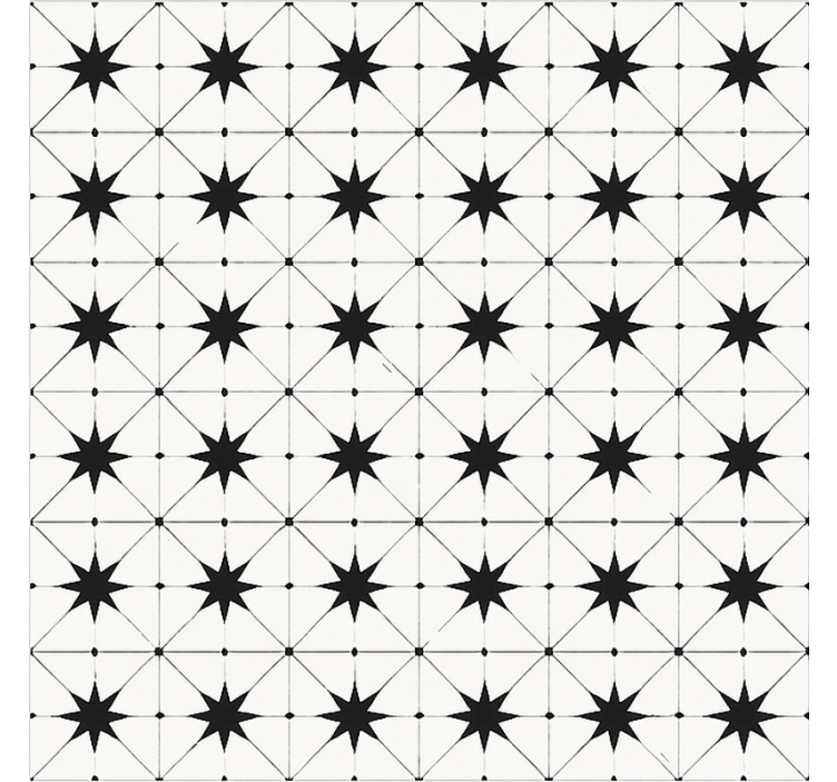 Βινυλιακό χαλί τραπεζαρίας εγκαυστικό μοτίβο αστεριών - TenStickers