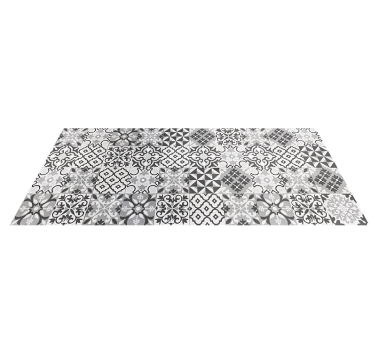 xαλί βινυλίου με εφέ πλακιδίων crearreda gris - TenStickers