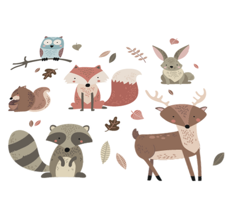 Χαλί με εκτύπωση ζώου φθινοπωρινό στυλ - TenStickers