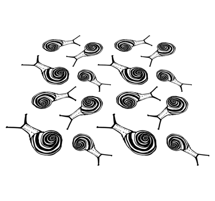 Χαλί με εκτύπωση ζώου Σαλιγκαριών πακέτο - TenStickers