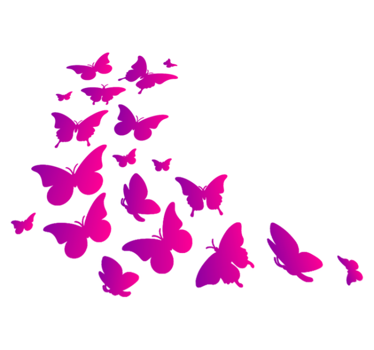 Χαλί με εκτύπωση ζώου και πεταλούδα παραθύρου - TenStickers