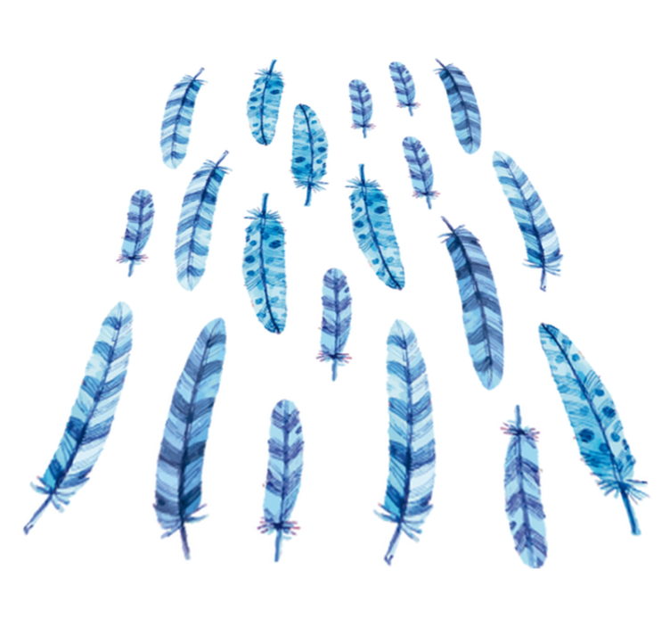 Χαλί με εκτύπωση ζώου μπλε φτερά για παιδιά - TenStickers