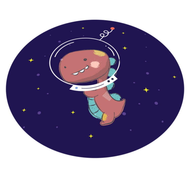 Χαλί με εκτύπωση ζώου space t-rex - TenStickers