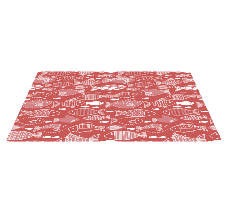 Χαλί με εκτύπωση ζώου πολλά ψάρια κάτω από τη θάλασσα - TenStickers