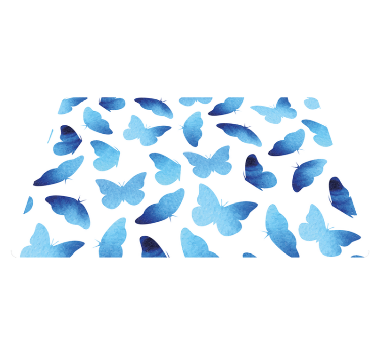 Χαλί με εκτύπωση ζώου πεταλούδες ζωγραφιστές - TenStickers