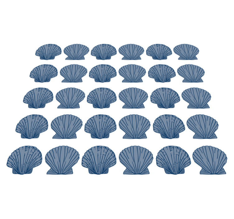 Χαλί με εκτύπωση ζώου σε αποχρώσεις μπλε κοχυλιού - TenStickers