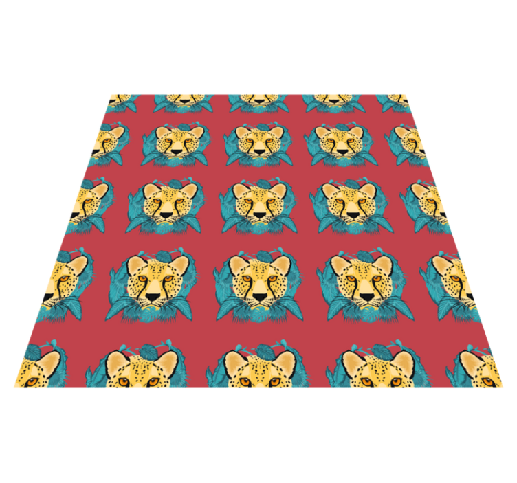 Χαλί με εκτύπωση ζώου σε ανατολίτικο στιλ λεοπάρδαλου - TenStickers