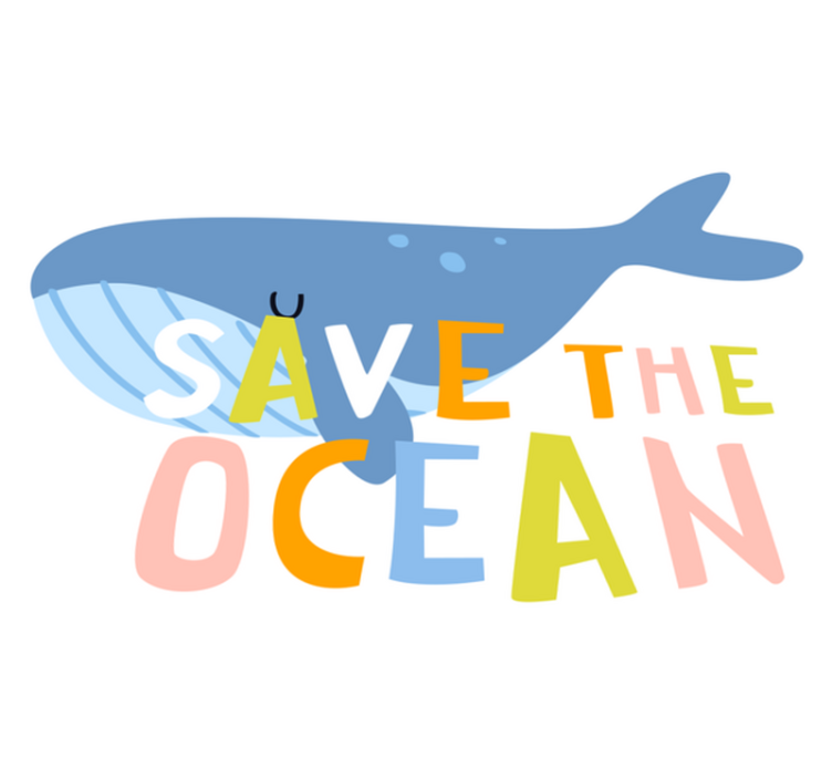 Χαλί με εκτύπωση ζώου save the ocean beluga - TenStickers
