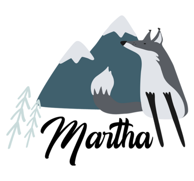 Χαλί με εκτύπωση ζώου πολυπροσωποποιημένο αρκτικό αλεπού - TenStickers