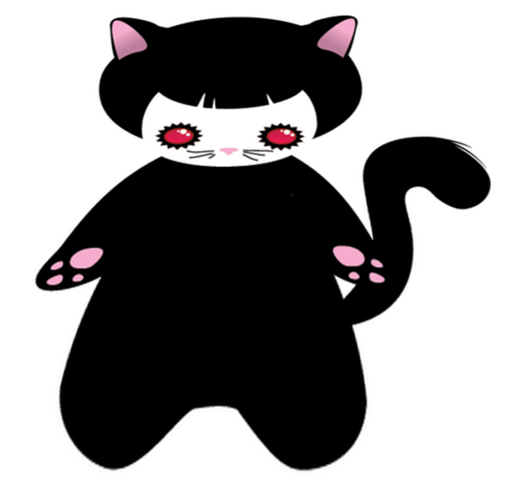 Χαλί με εκτύπωση ζώου μωρό γατάκι τέρας - TenStickers