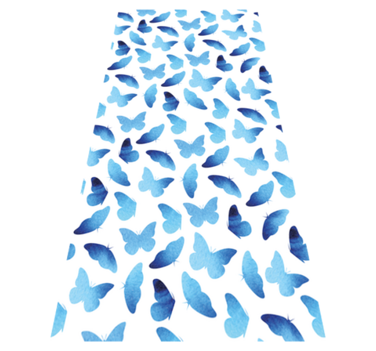 Χαλί με εκτύπωση ζώου πεταλούδες ζωγραφιστές - TenStickers