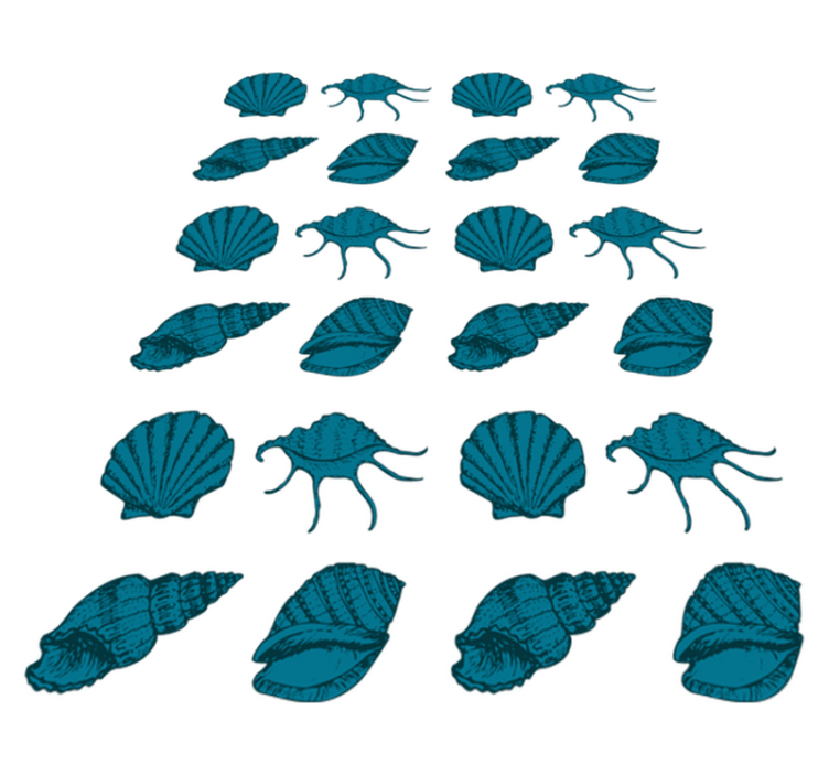 Χαλί με εκτύπωση ζώου θαλάσσιων κοχυλιών - TenStickers