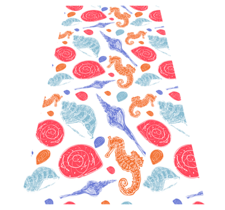 Χαλί με εκτύπωση ζώου και θαλάσσια πλακάκια - TenStickers