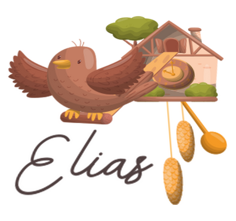 Χαλί με εκτύπωση ζώου προσαρμόσιμο ρολόι κουκουβάγιας - TenStickers