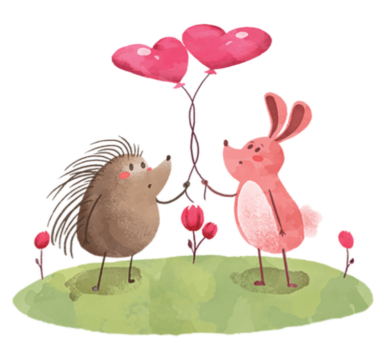 Χαλί με εκτύπωση ζώου Αγαπητοί Ζωικοί Σύντροφοι - TenStickers