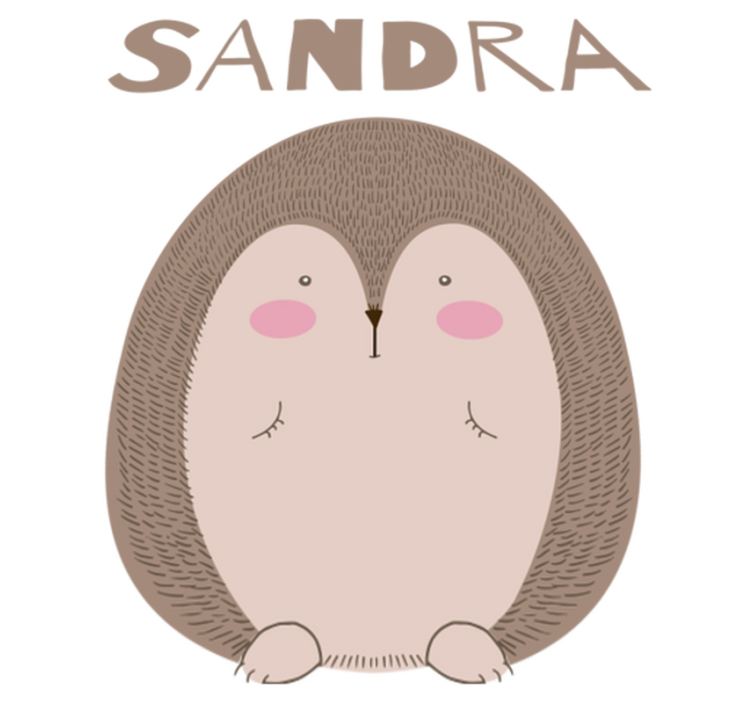 Χαλί με εκτύπωση ζώου χαρακτήρα χαριτωμένου σκαντζόχοιρου - TenStickers